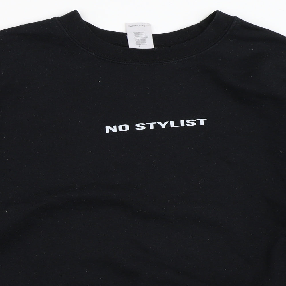 Gildan Womens Black   Pullover Sweatshirt Size XL