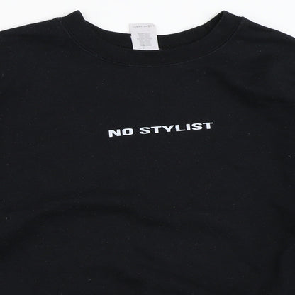 Gildan Womens Black   Pullover Sweatshirt Size XL