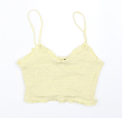 Primark Womens Yellow   Cropped Blouse Size S