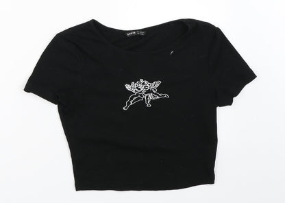 SheIn Womens Black   Basic T-Shirt Size S