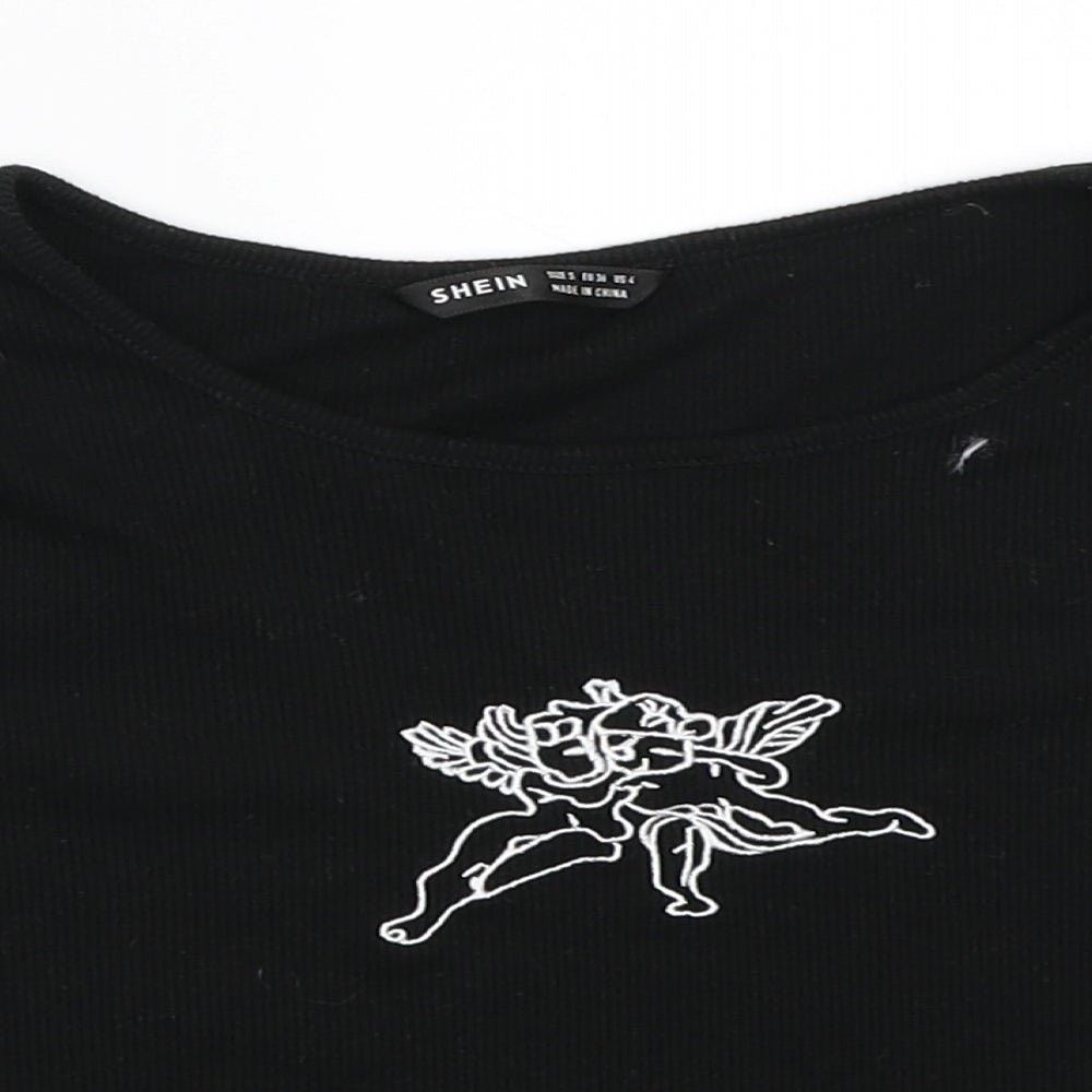SheIn Womens Black   Basic T-Shirt Size S