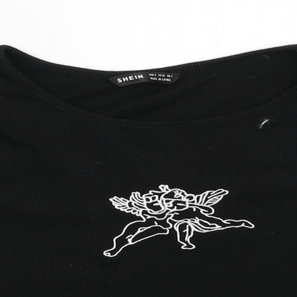 SheIn Womens Black   Basic T-Shirt Size S