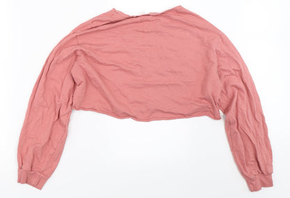 H&M Womens Pink   Pullover Sweatshirt Size S