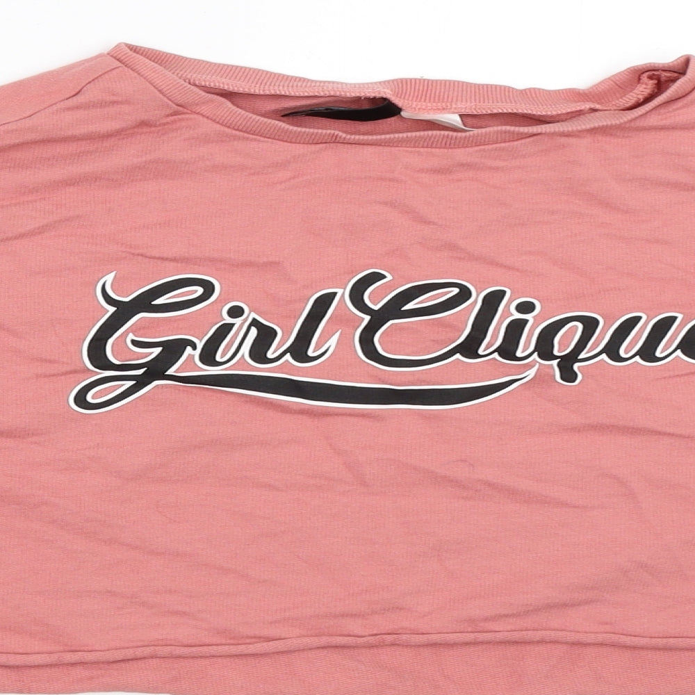 H&M Womens Pink   Pullover Sweatshirt Size S