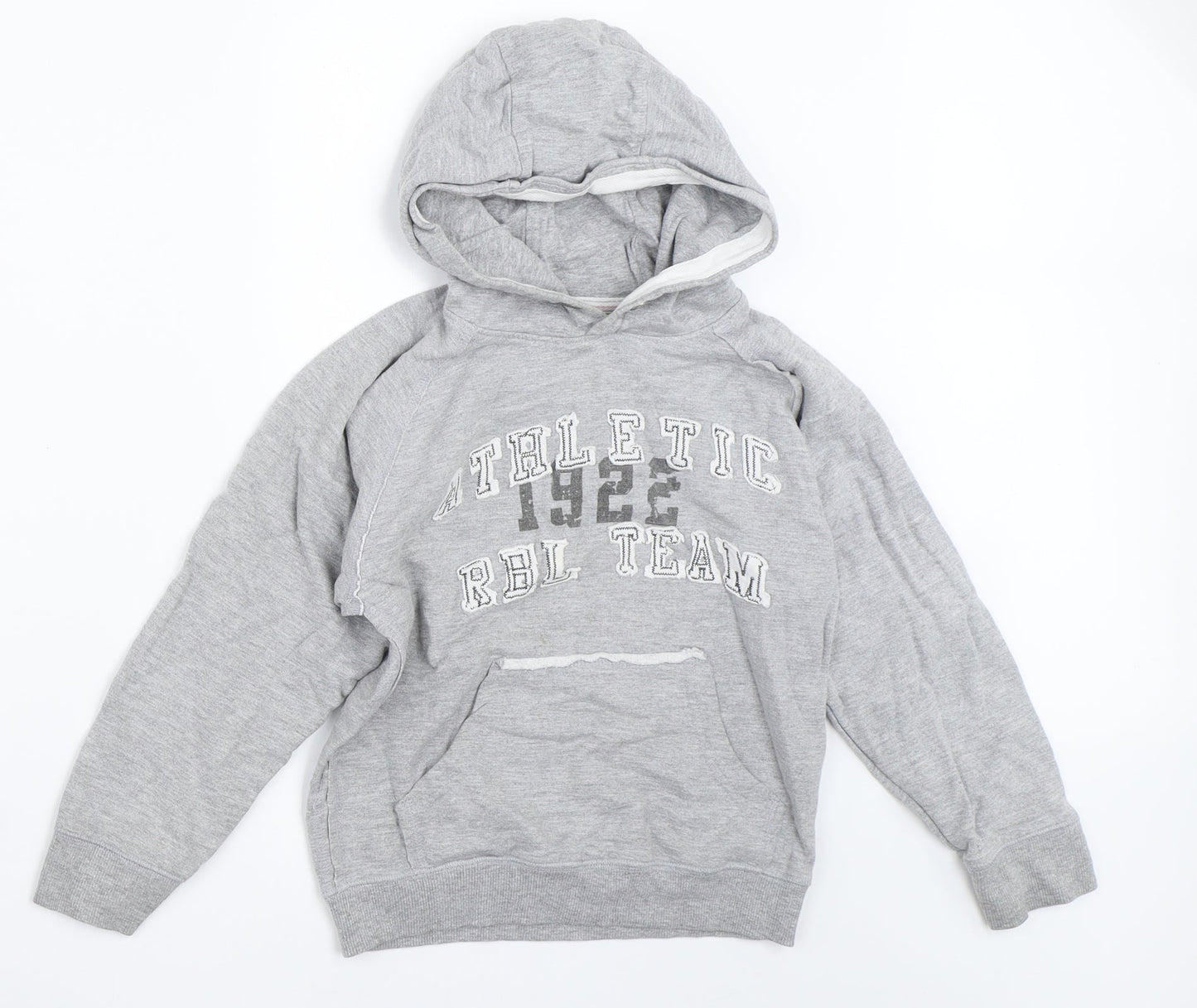 Rebel Boys Grey   Pullover Hoodie Size 6-7 Years
