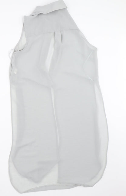 Womens UK Size 12 Atmosphere Grey Basic Button-Up