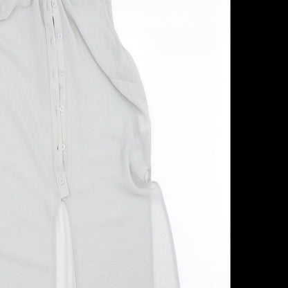Womens UK Size 12 Atmosphere Grey Basic Button-Up