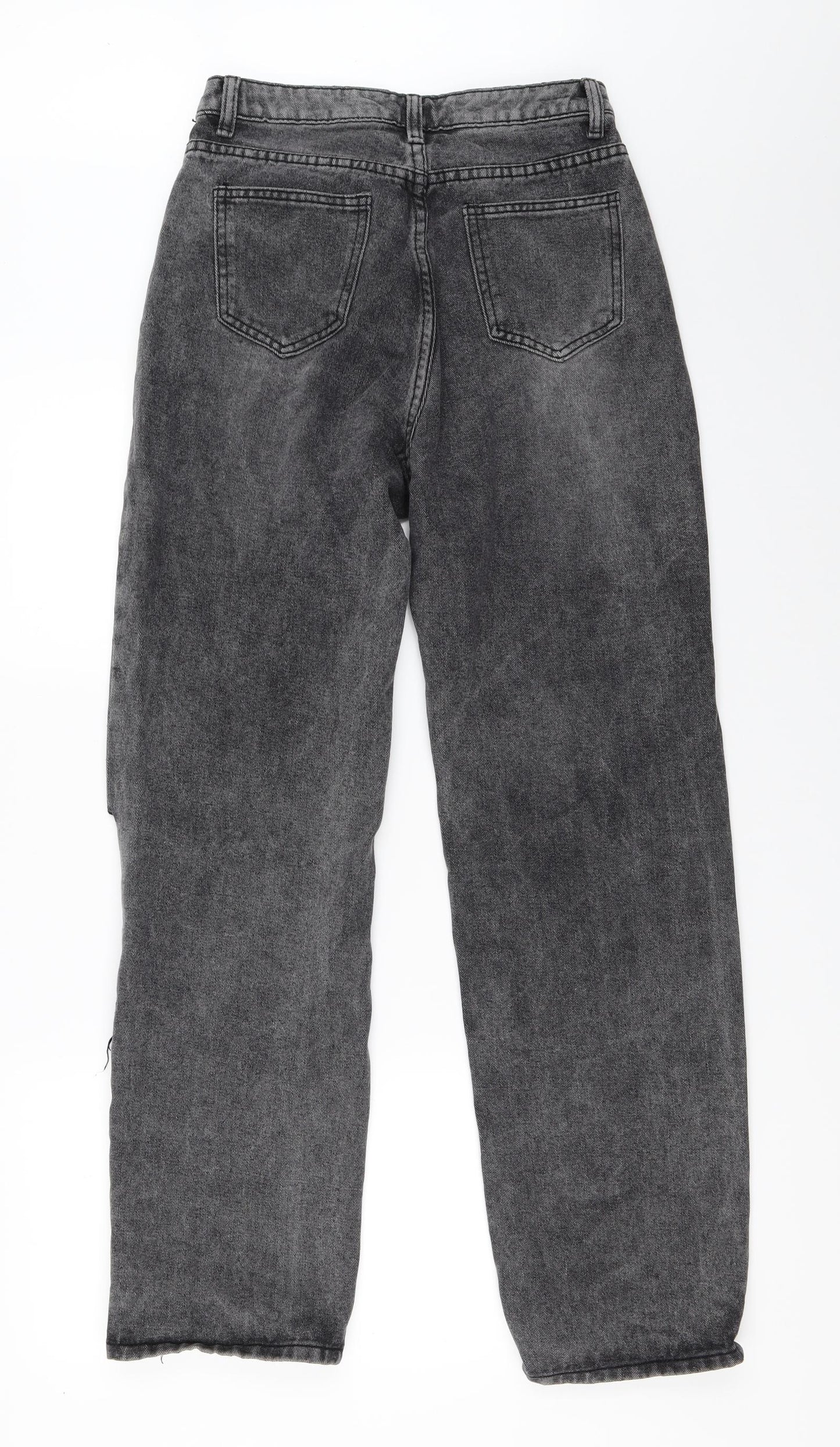 SheIn Womens Grey  Denim Straight Jeans Size S L30 in