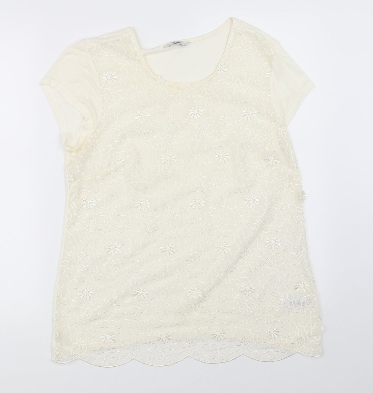George Womens Ivory   Basic Blouse Size 14