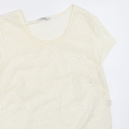 George Womens Ivory   Basic Blouse Size 14
