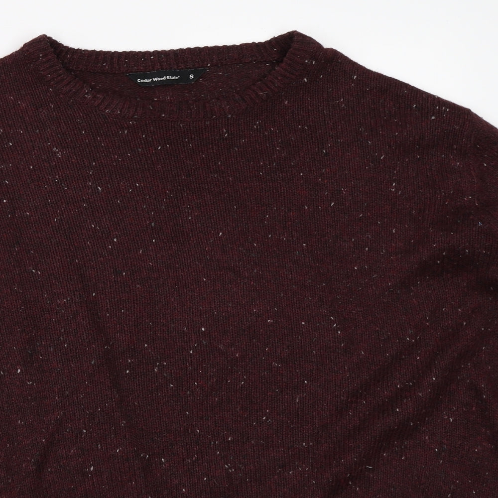 Cedar Wood State Mens Purple   Pullover Jumper Size S