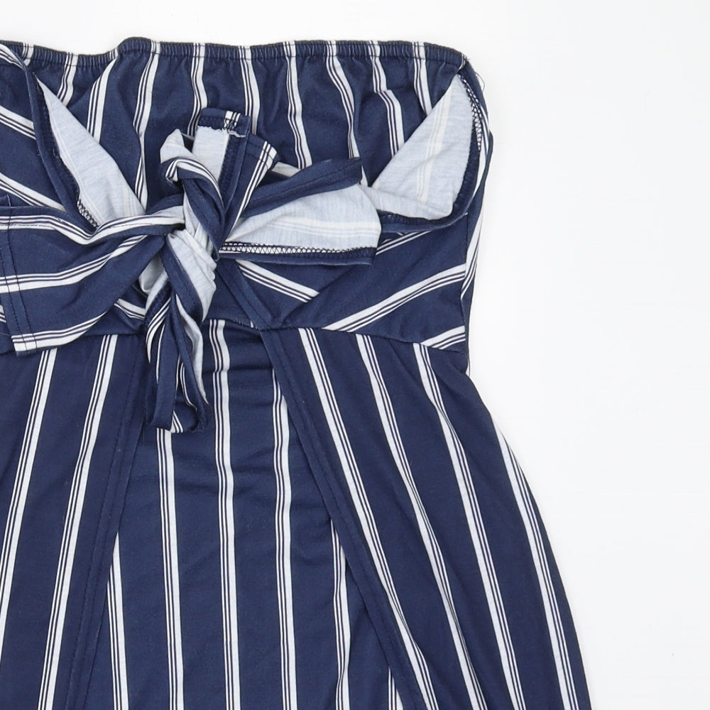 Womens UK Size 10 PRETTYLITTLETHING Blue Basic Blouse