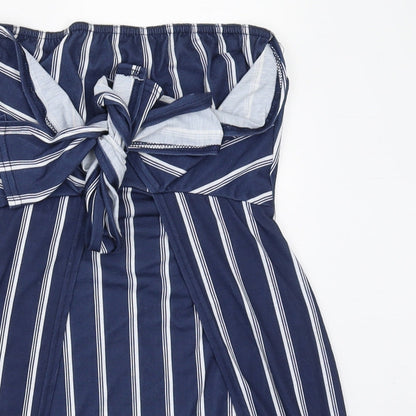 Womens UK Size 10 PRETTYLITTLETHING Blue Basic Blouse