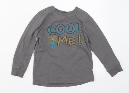 George Boys Grey   Basic T-Shirt Size 3-4 Years