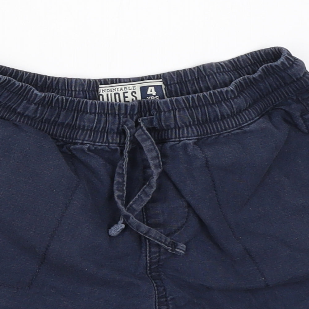 Matalan Boys Blue   Chino Shorts Size 4 Years