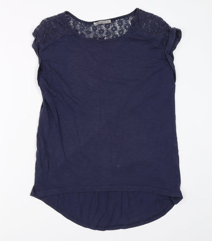 Womens UK Size 10 Atmosphere Blue Basic T-Shirt