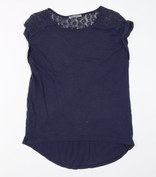 Womens UK Size 10 Atmosphere Blue Basic T-Shirt
