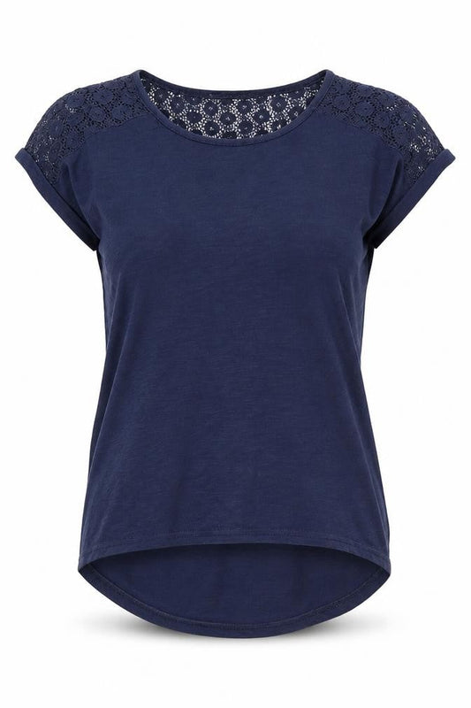 Womens UK Size 10 Atmosphere Blue Basic T-Shirt