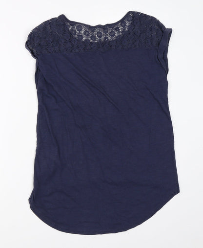 Womens UK Size 10 Atmosphere Blue Basic T-Shirt