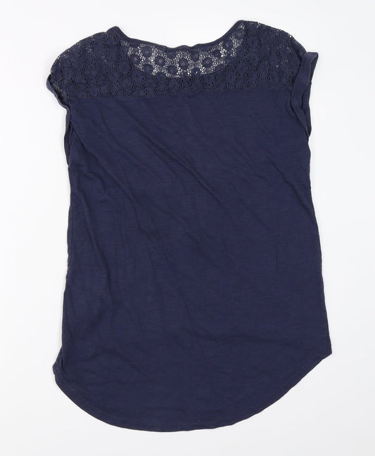 Womens UK Size 10 Atmosphere Blue Basic T-Shirt