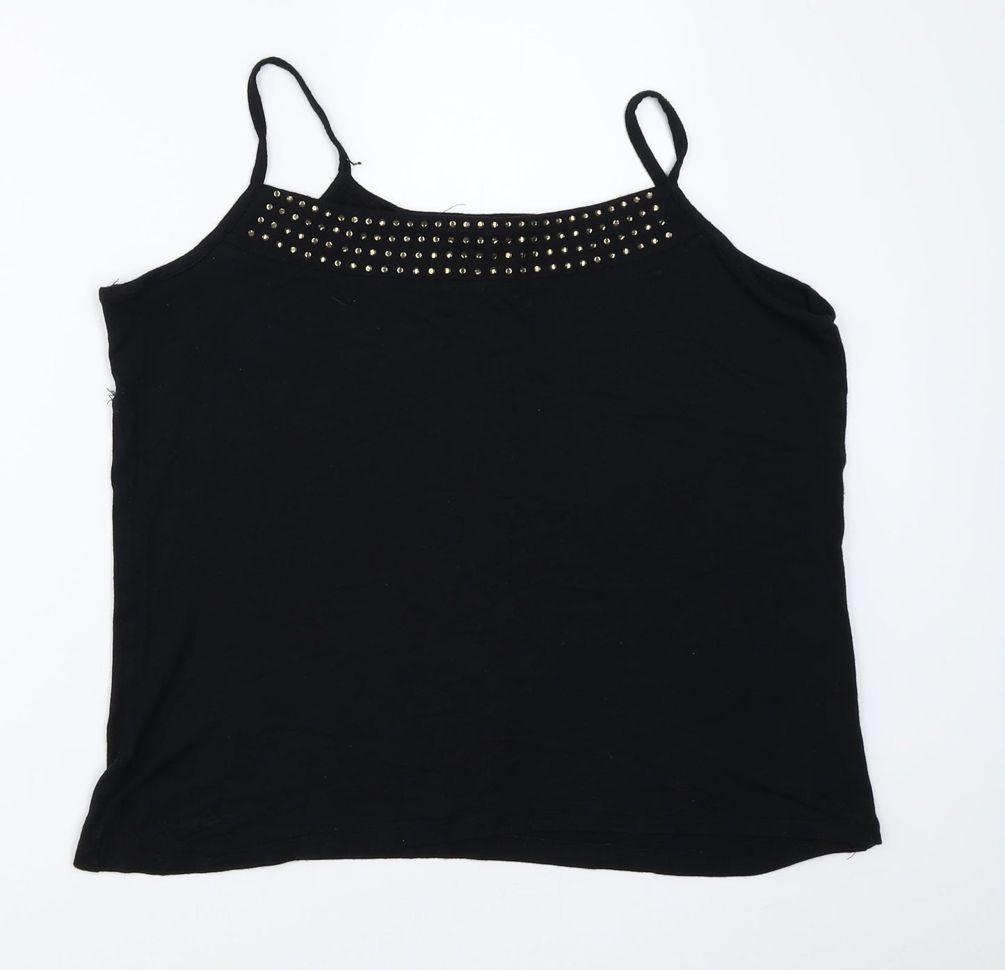 Womens UK Size L BM Black Camisole T-Shirt