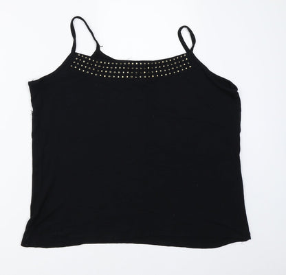 Womens UK Size L BM Black Camisole T-Shirt