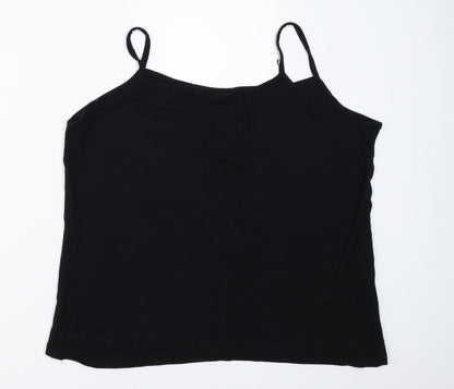 Womens UK Size L BM Black Camisole T-Shirt