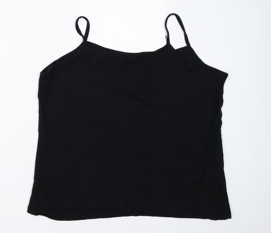 Womens UK Size L BM Black Camisole T-Shirt