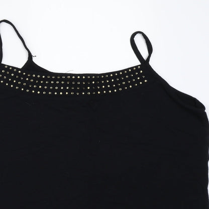 Womens UK Size L BM Black Camisole T-Shirt