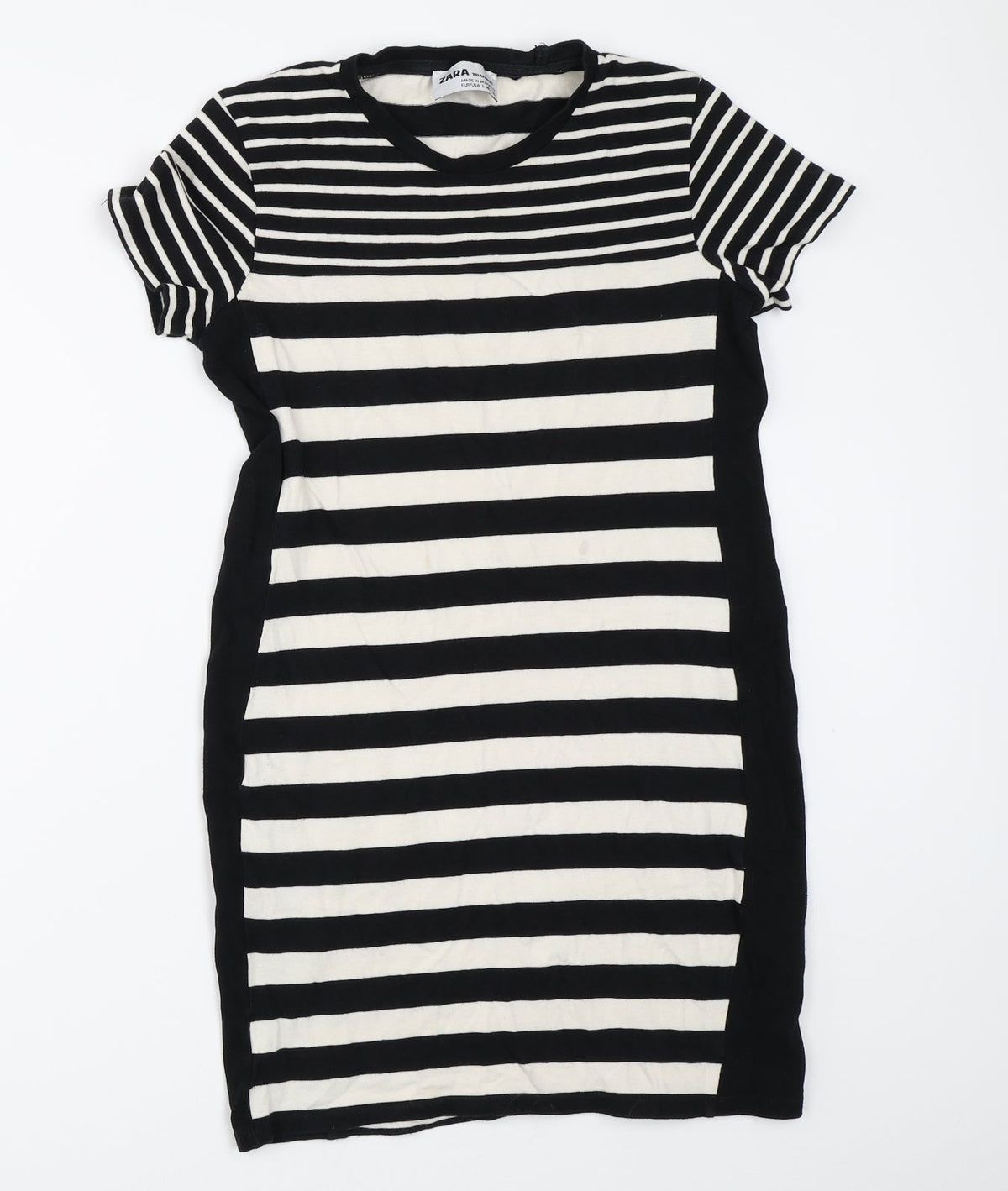 Zara Womens Black Striped  Bodycon  Size S