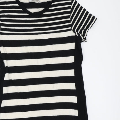 Zara Womens Black Striped  Bodycon  Size S
