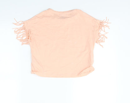 F&F Girls Beige   Basic T-Shirt Size 8-9 Years  - Miami Beach