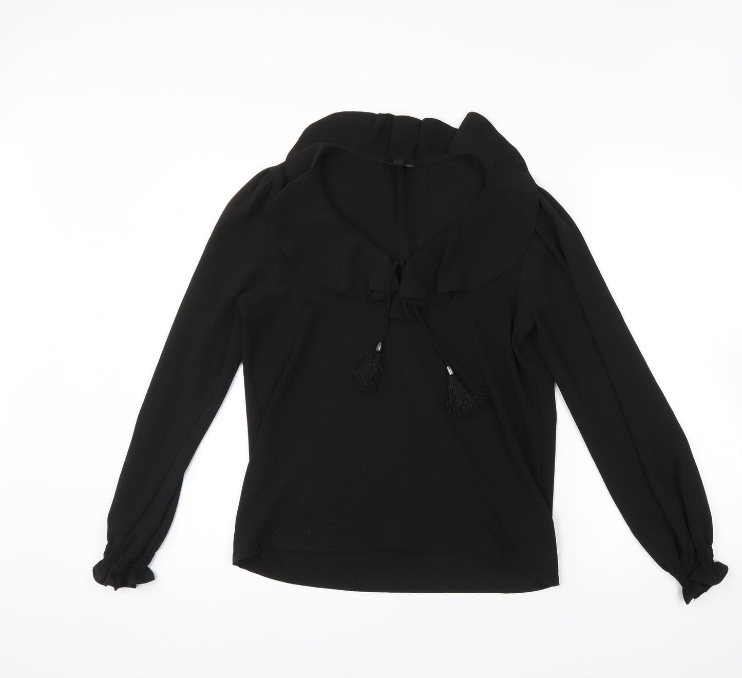 Womens UK Size 8 Topshop Black Basic Blouse