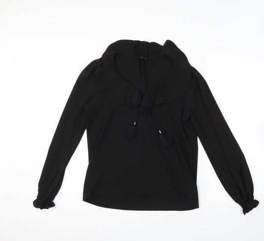 Womens UK Size 8 Topshop Black Basic Blouse