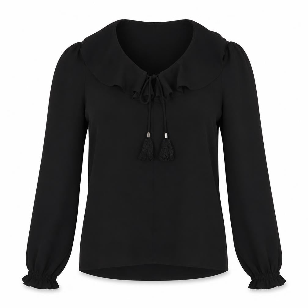 Womens UK Size 8 Topshop Black Basic Blouse