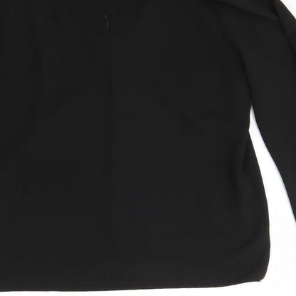 Womens UK Size 8 Topshop Black Basic Blouse