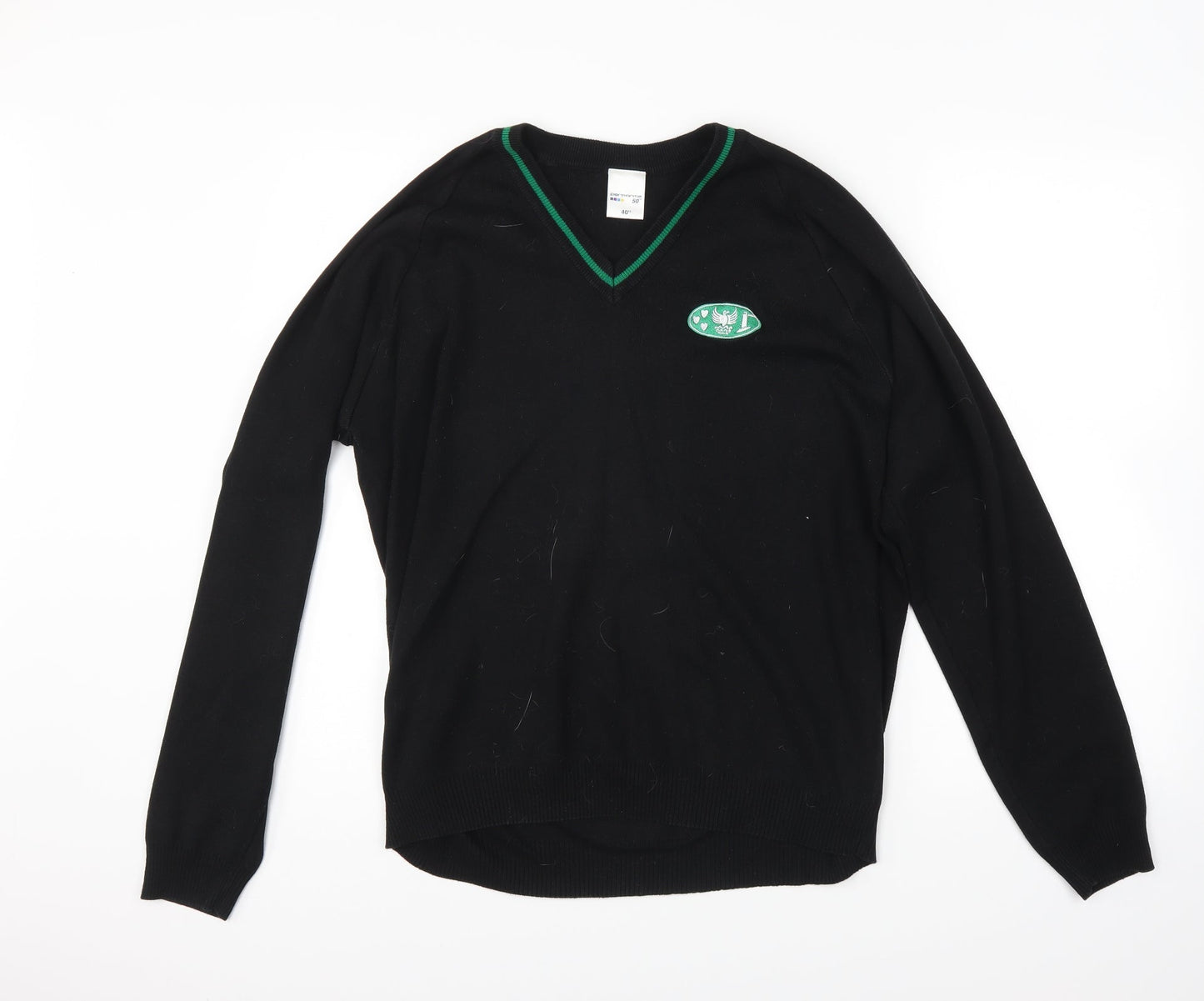 Performance Mens Black  Knit Pullover Jumper Size M