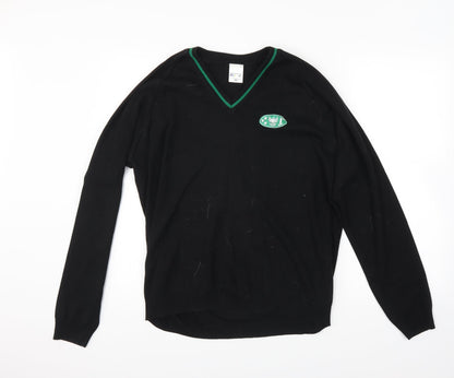 Performance Mens Black  Knit Pullover Jumper Size M