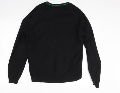 Performance Mens Black  Knit Pullover Jumper Size M