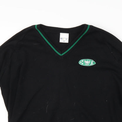 Performance Mens Black  Knit Pullover Jumper Size M