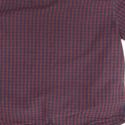 George Mens Red Check   Button-Up Size 16.5