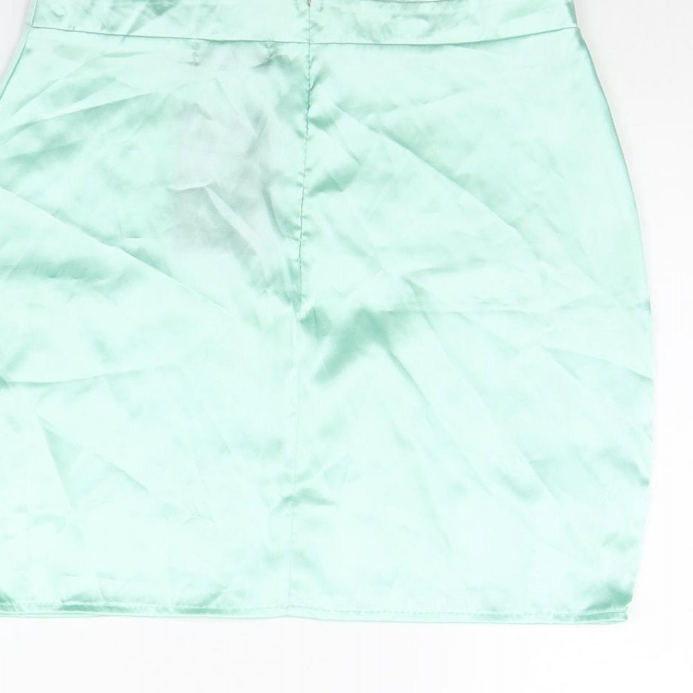 I SAW IT FIRST Womens Green   Mini Skirt Size 10