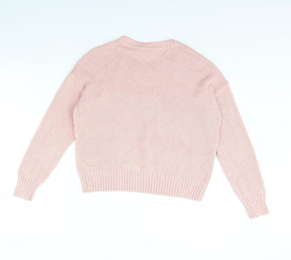 Womens UK Size S H&M Pink Pullover Jumper