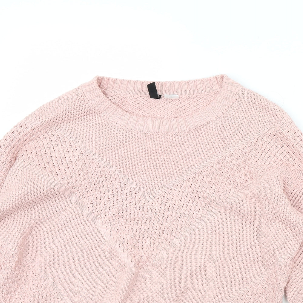 Womens UK Size S H&M Pink Pullover Jumper