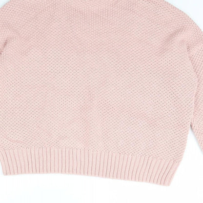Womens UK Size S H&M Pink Pullover Jumper