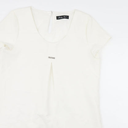 Pretty Girl Womens White  Rayon Sheath  Size L