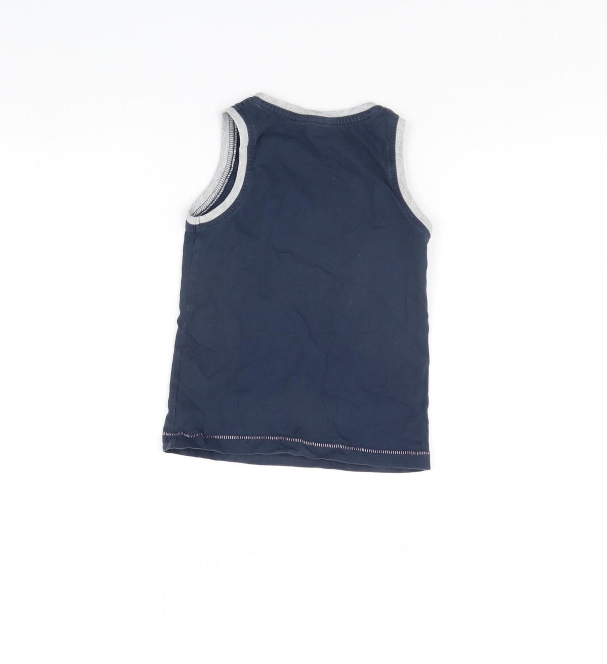 Back view of George girls’ blue basic tank, size 2, years