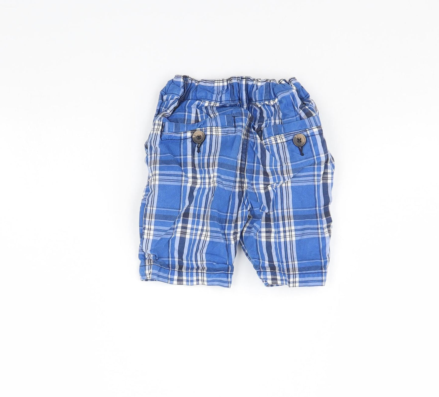 Blue Zoo Boys Blue Plaid  Bermuda Shorts Size 2 Years