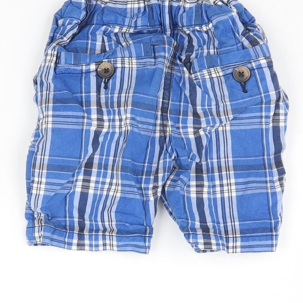 Blue Zoo Boys Blue Plaid  Bermuda Shorts Size 2 Years