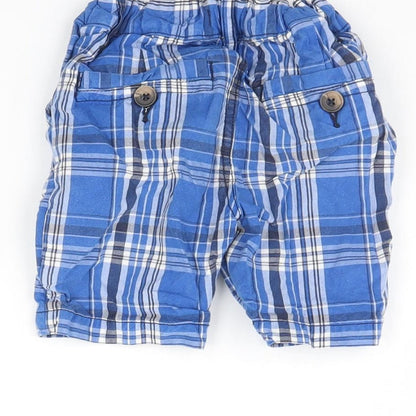 Blue Zoo Boys Blue Plaid  Bermuda Shorts Size 2 Years